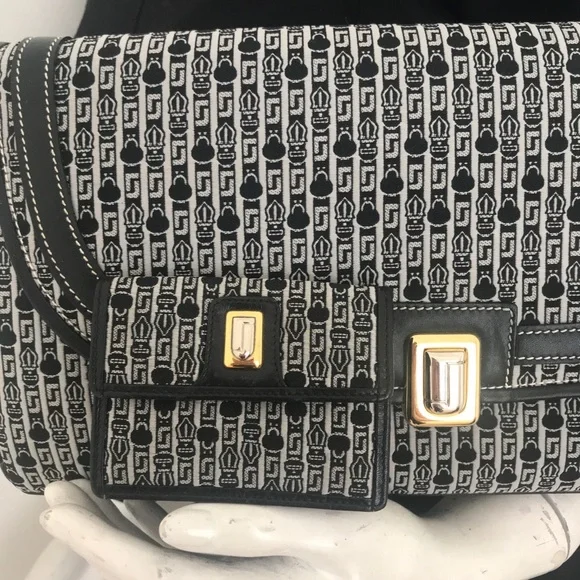 New vintage Judith Leiber large jaquered clutch fabric - Picture 3 of 12